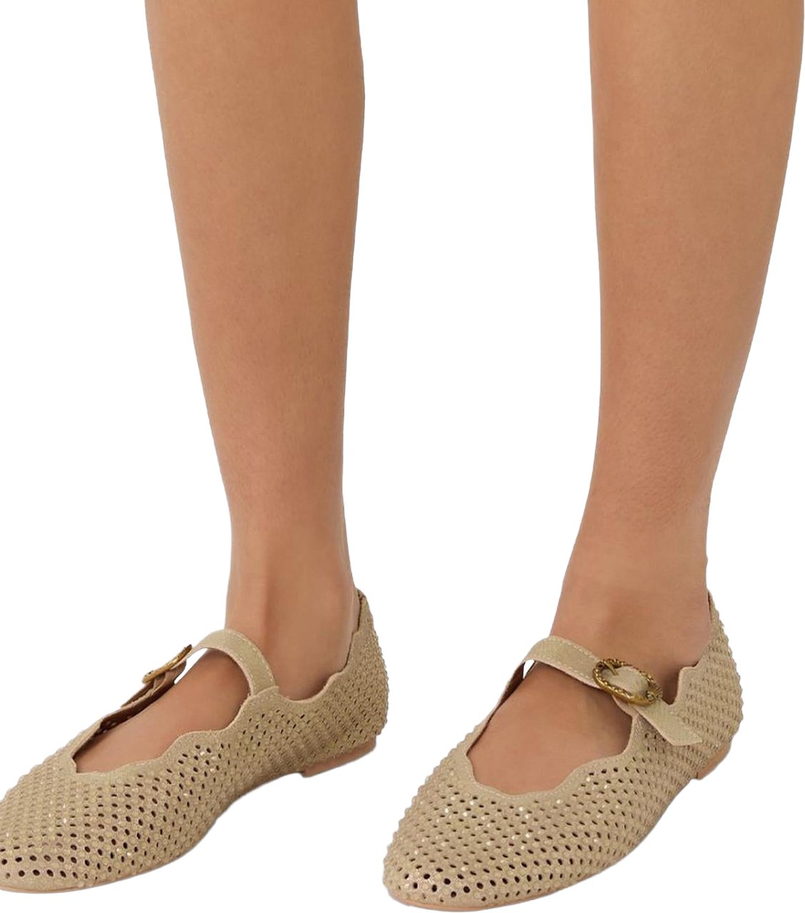 Kurt Geiger London Kurt Geiger Dames Wavy Mayfair Ballet Flat Metallic