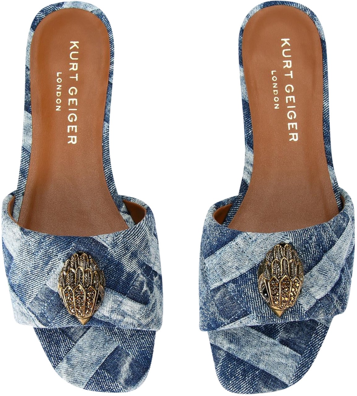 Kurt Geiger London Dames 225-Kensington Flat Sandal Blauw