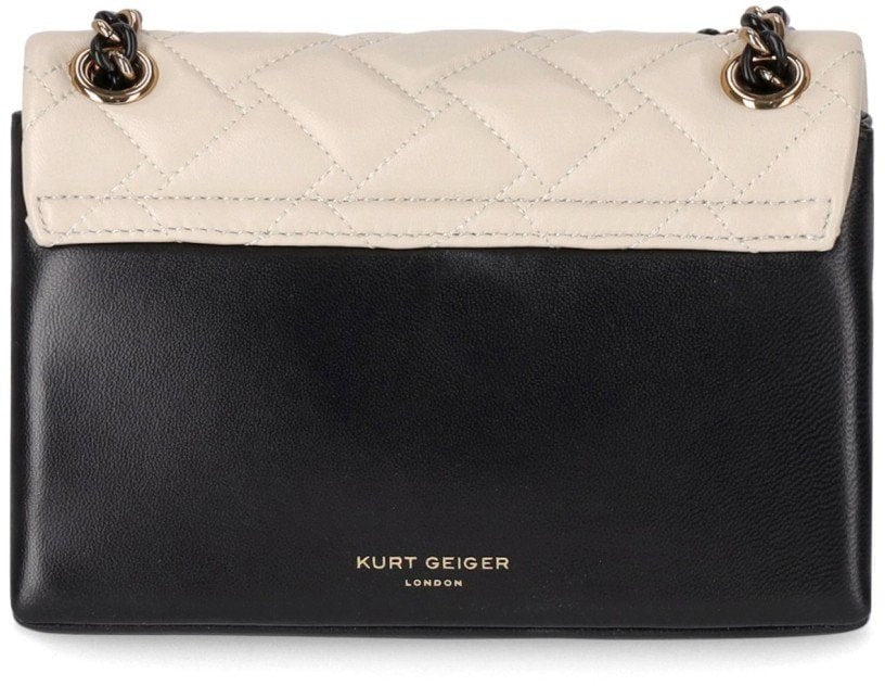 Kurt Geiger London KURT GEIGER KENSINGTON STUDS WHITE CROSSBODY BAG Zwart
