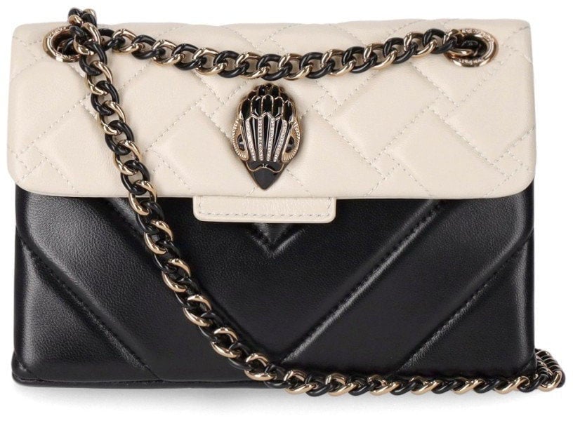 Kurt Geiger London KURT GEIGER KENSINGTON STUDS WHITE CROSSBODY BAG Zwart