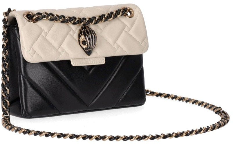 Kurt Geiger London KURT GEIGER KENSINGTON STUDS WHITE CROSSBODY BAG Zwart