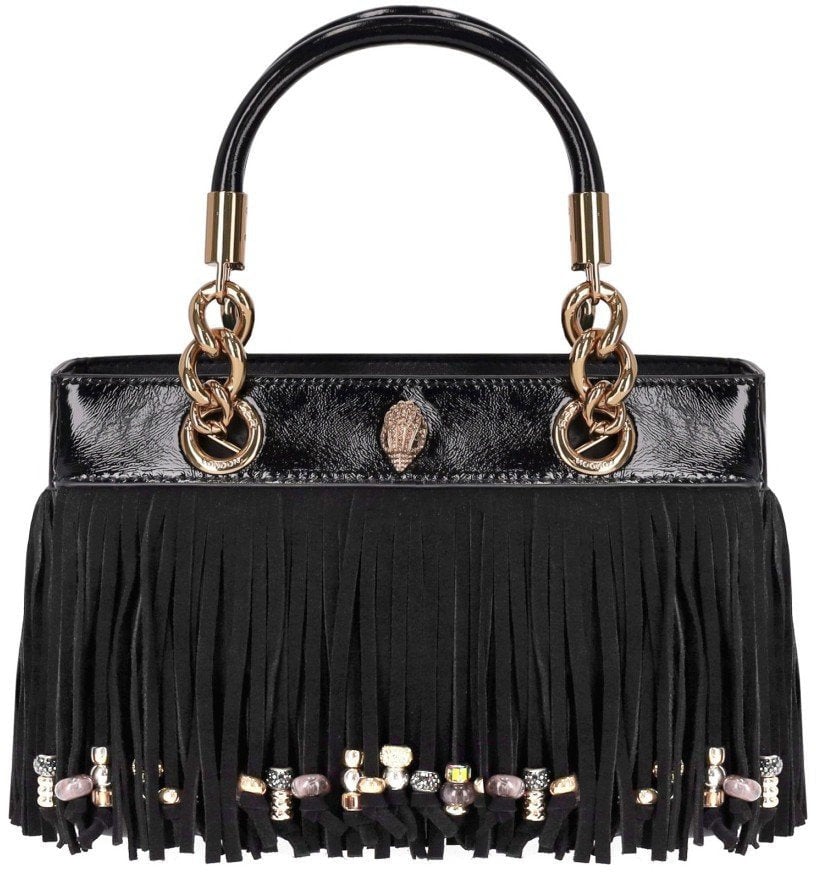 Kurt Geiger London KURT GEIGER KENSINGTON FRINGE HANDBAG Zwart