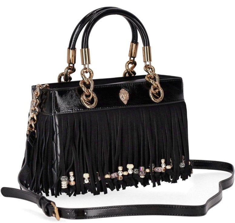 Kurt Geiger London KURT GEIGER KENSINGTON FRINGE HANDBAG Zwart