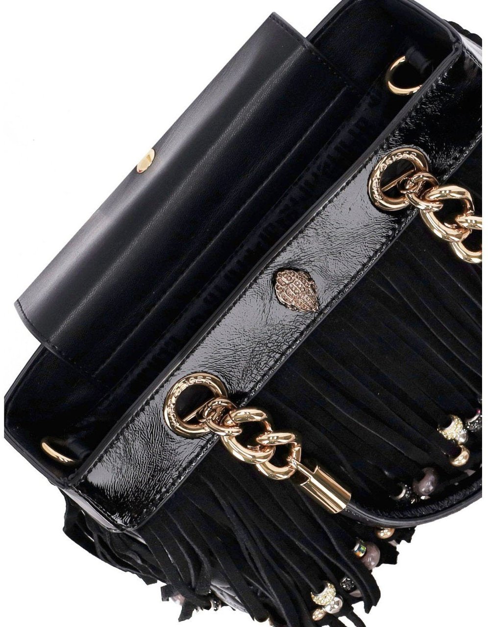 Kurt Geiger London KURT GEIGER KENSINGTON FRINGE HANDBAG Zwart