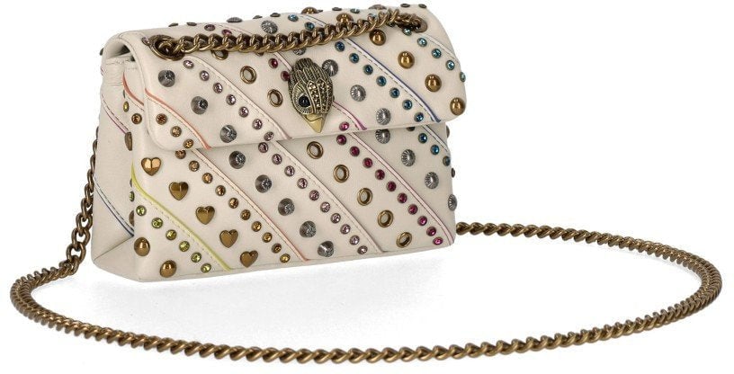 Kurt Geiger London KURT GEIGER KENSINGTON MINI BONE CROSSBODY BAG Wit