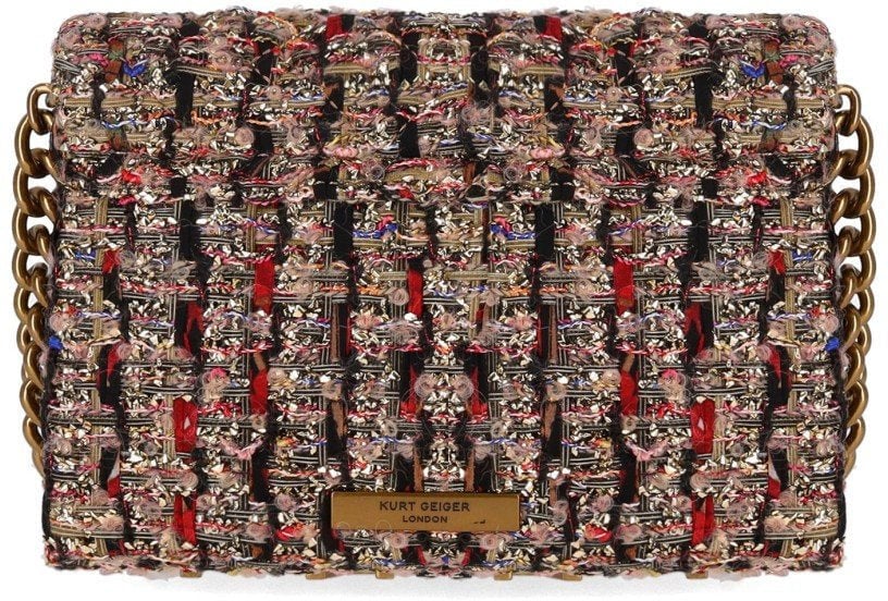 Kurt Geiger London KURT GEIGER MINI KENSINGTON MULTICOLORED CROSSBODY BAG Goud