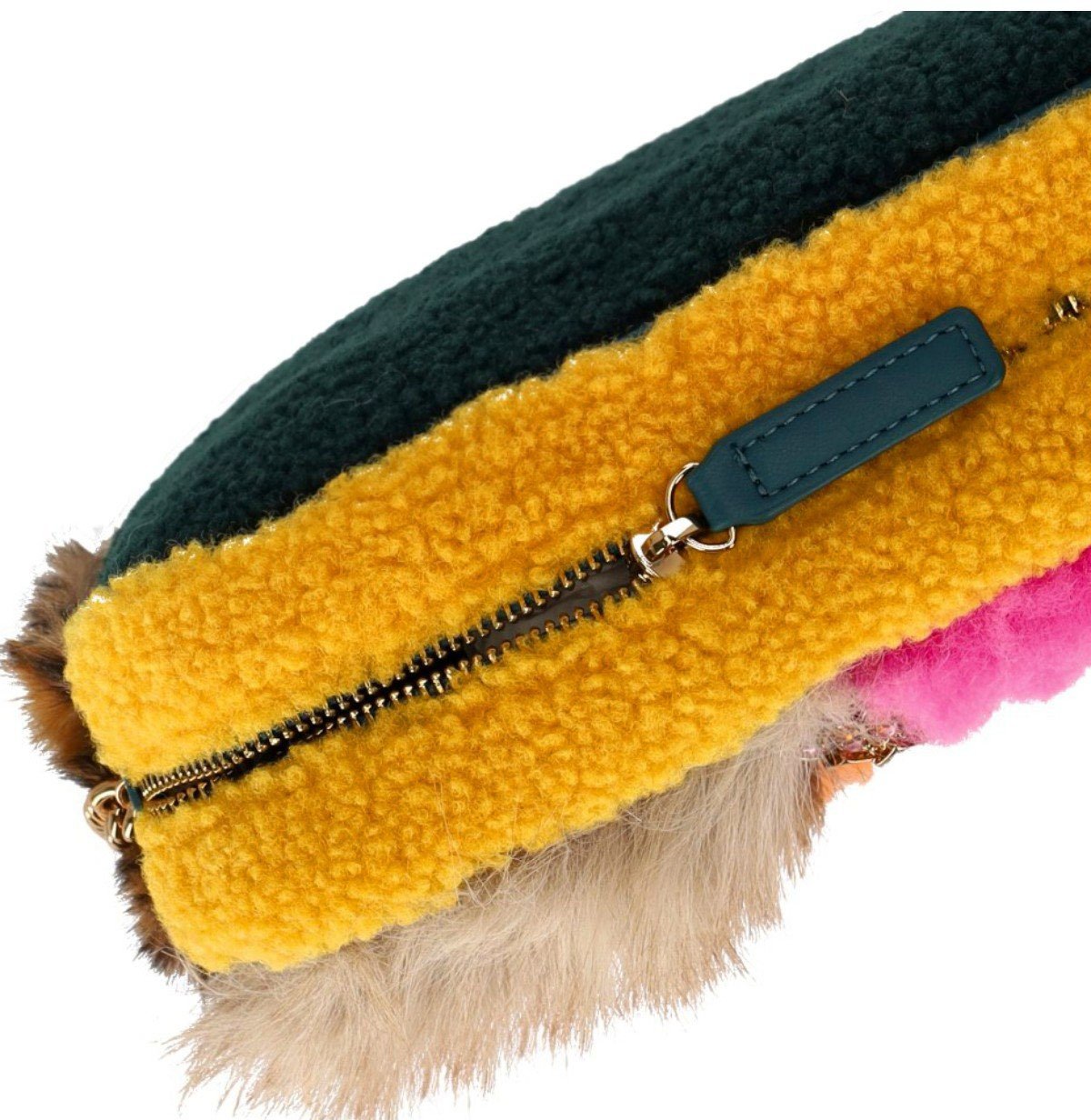 Kurt Geiger London KURT GEIGER HOXTON FUR MULTICOLORED CROSSBODY BAG Divers
