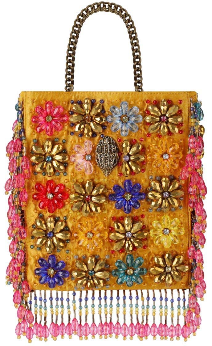 Kurt Geiger London KURT GEIGER BEADED YELLOW HANDBAG Divers