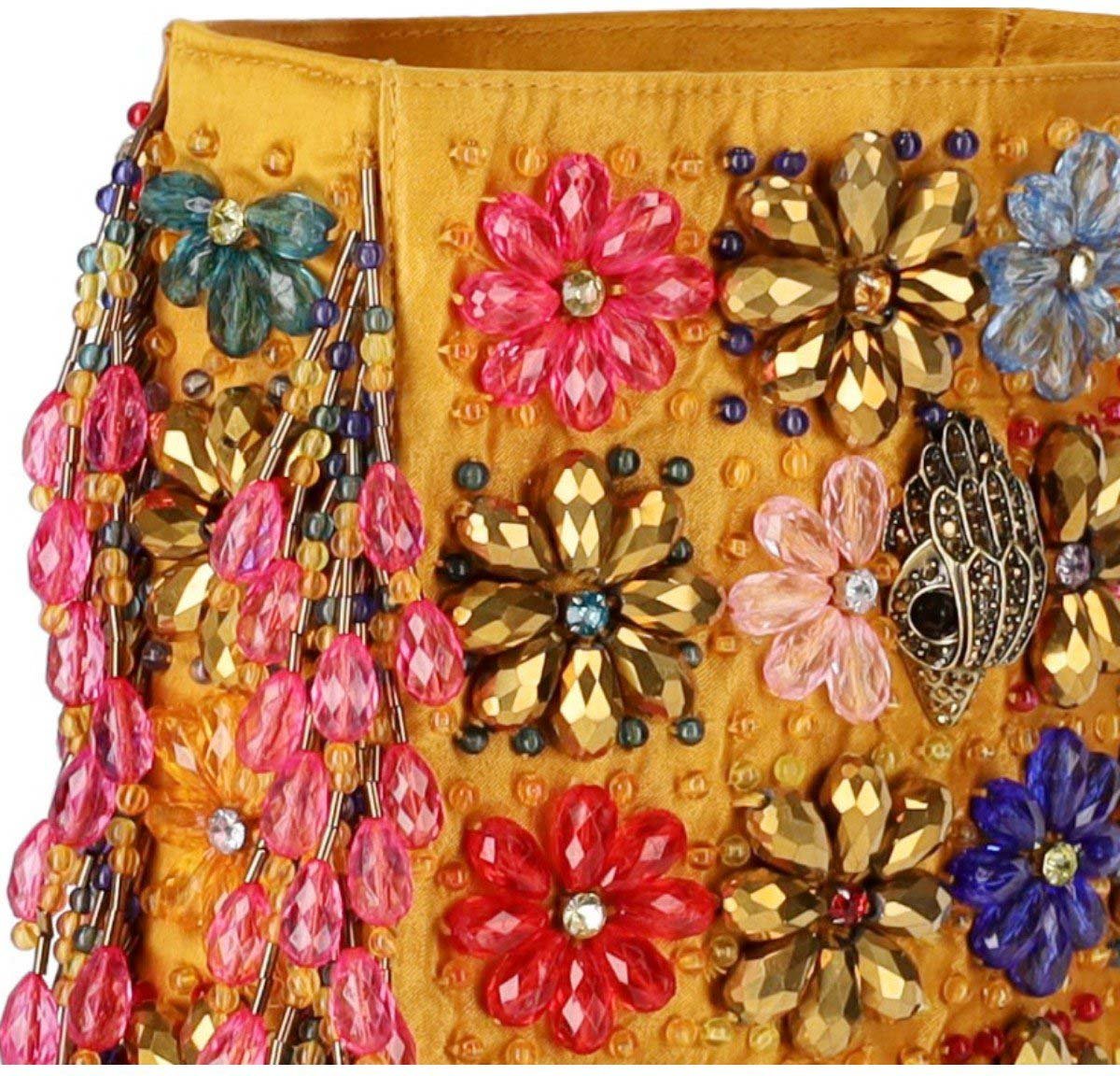 Kurt Geiger London KURT GEIGER BEADED YELLOW HANDBAG Divers