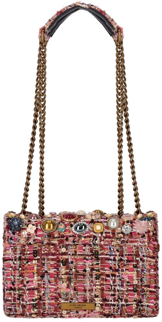 Kurt Geiger London KURT GEIGER KENSINGTON SHOULDER BAG Roze