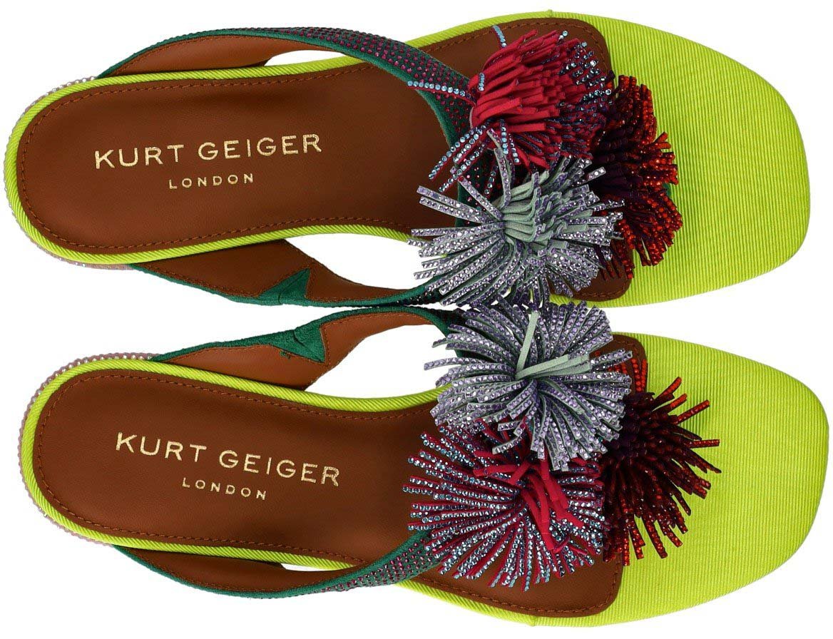 Kurt Geiger London KURT GEIGER POM POM MULTICOLORED THONG SANDAL Divers
