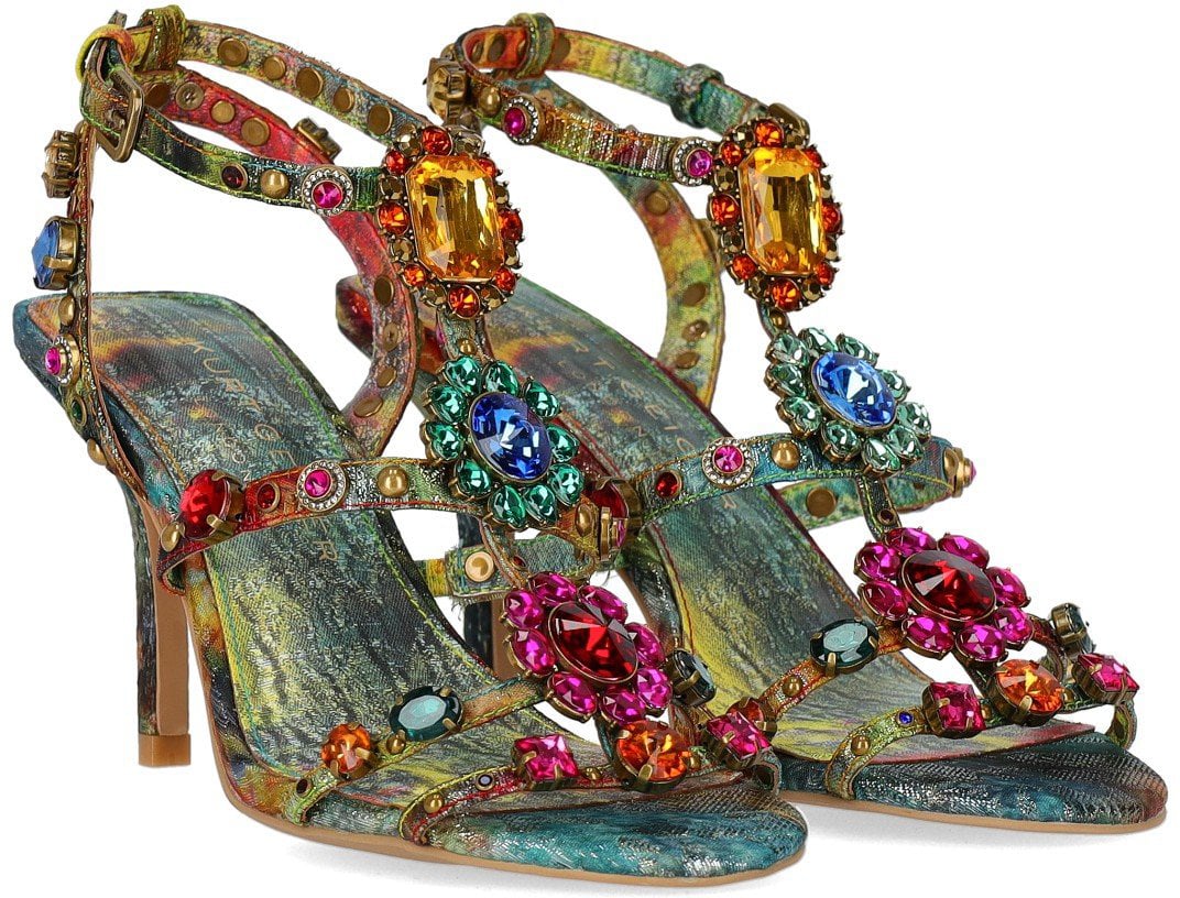 Kurt Geiger London KURT GEIGER GLADIATOR MULTICOLOR HEELED SANDAL Divers