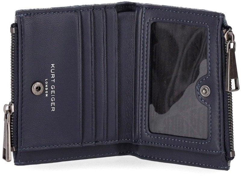 Kurt Geiger London KURT GEIGER KENSINGTON DENIM SMALL BLAUW WALLET Blauw