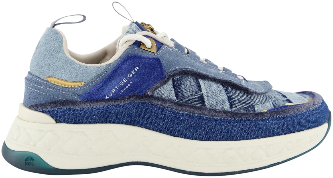 Kurt Geiger London Dames Kensington Sneaker Blauw Blauw