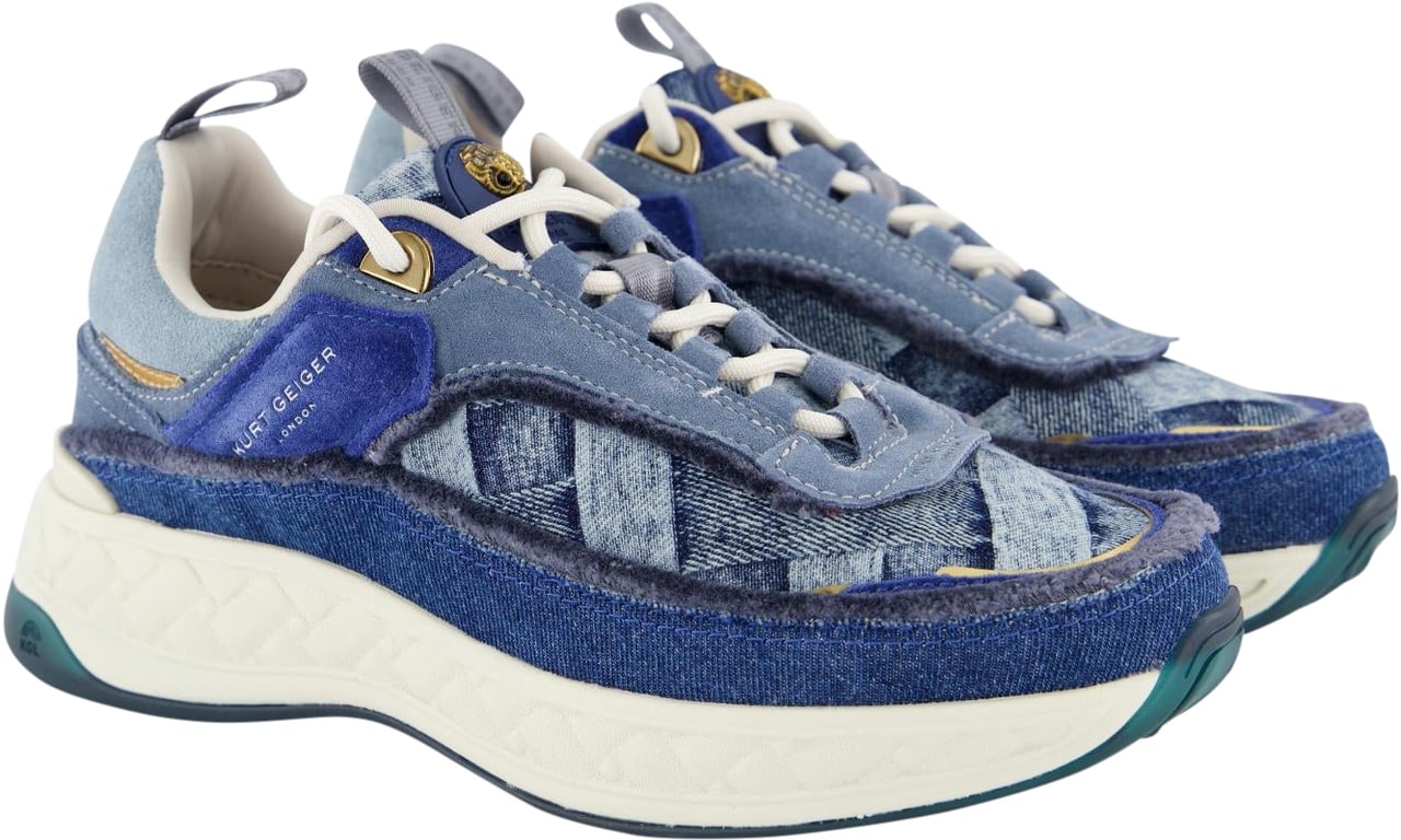 Kurt Geiger London Dames Kensington Sneaker Blauw Blauw