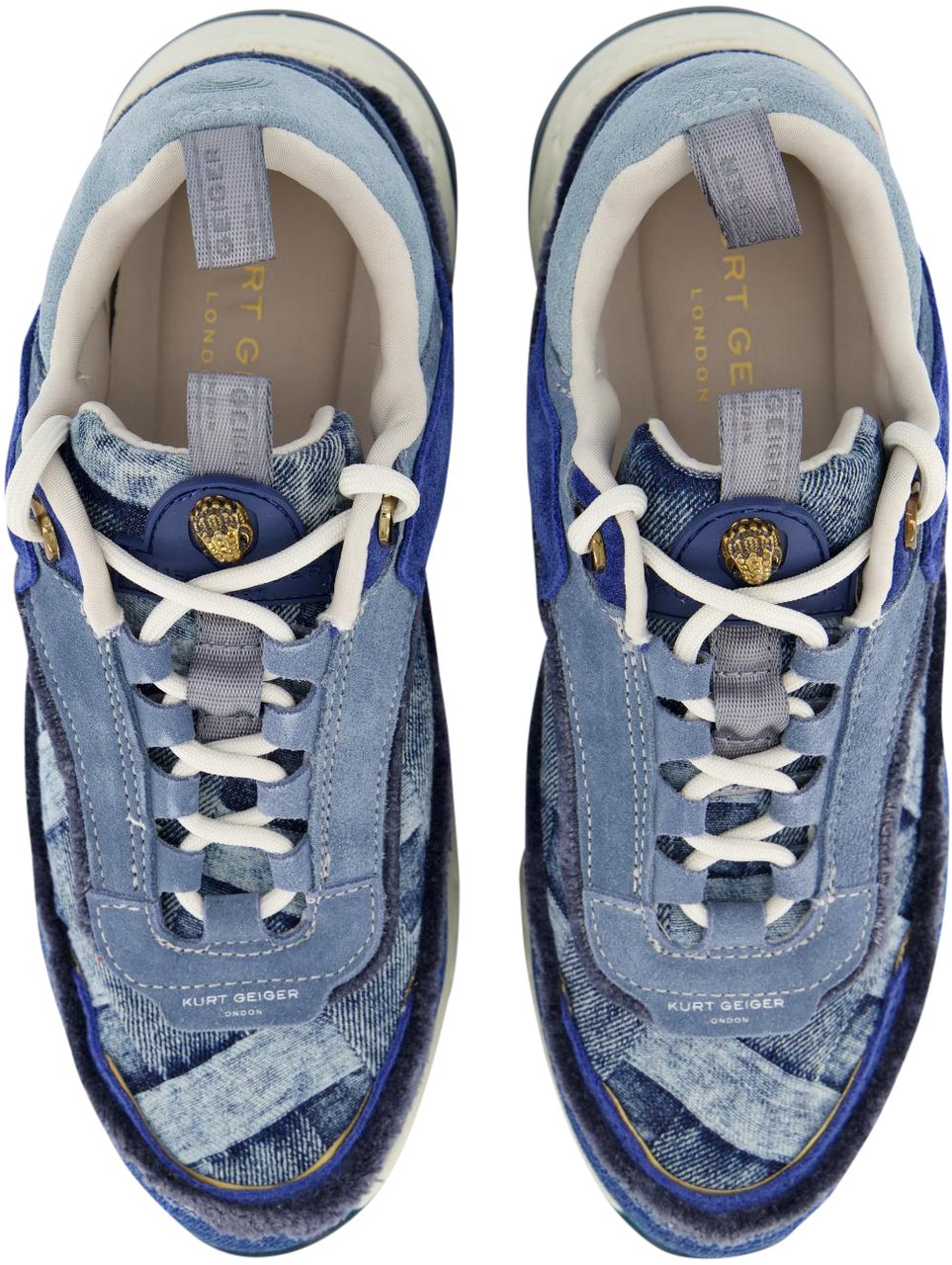 Kurt Geiger London Dames Kensington Sneaker Blauw Blauw