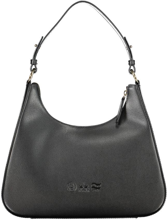 La Martina La Martina Black Leather Women's Shoulder Bag Zwart