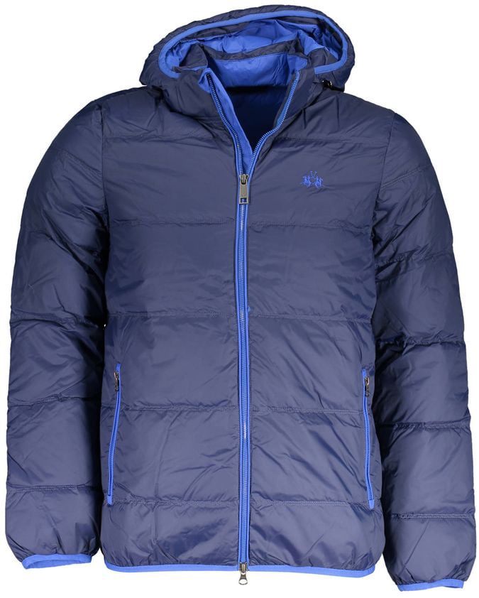 La Martina La Martina Blu Polyamide Men's Jacket Blauw