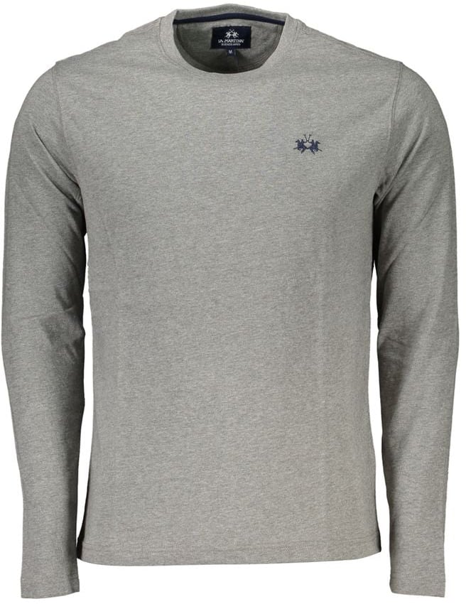 La Martina Grigio Cotton Men T-Shirt Grijs