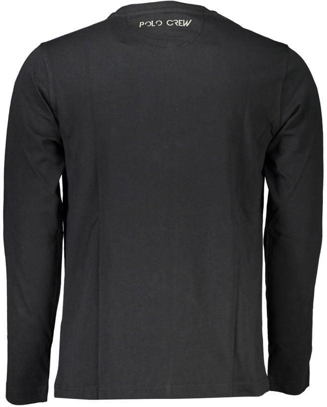 La Martina La Martina Black Cotton Men's T-Shirt Zwart