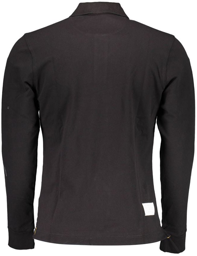 La Martina Black Cotton Men's Polo Shirt Zwart