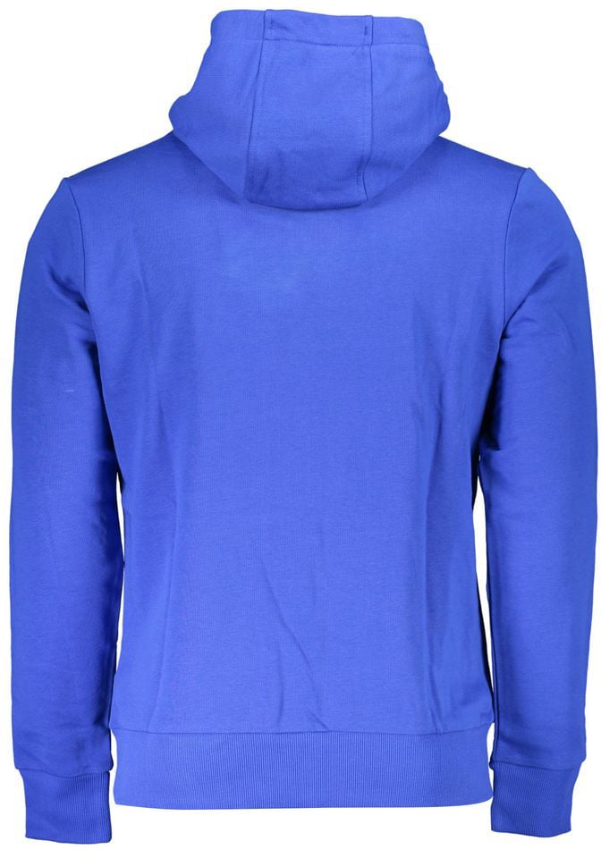 La Martina La Martina Blue Cotton Men's Hooded Sweatshirt Blauw