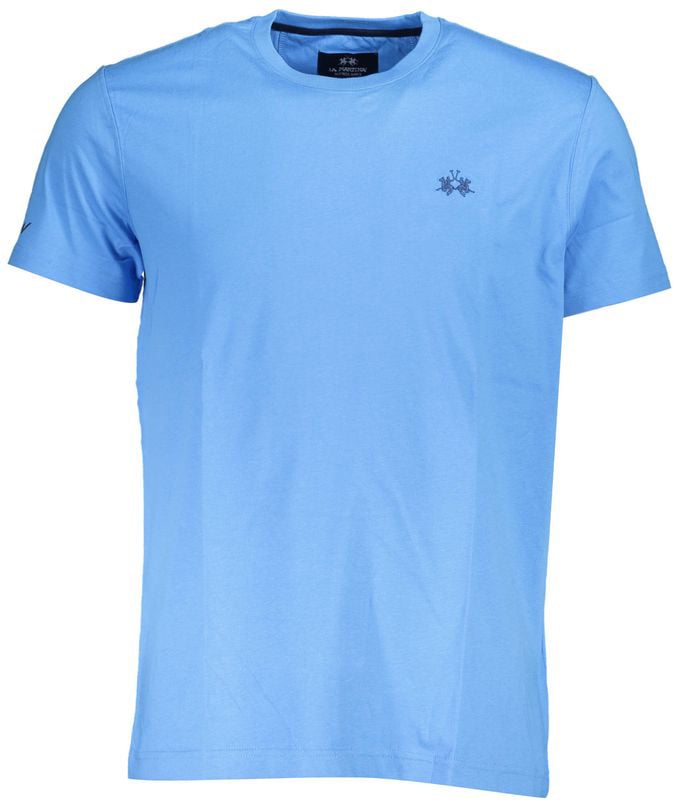 La Martina Azzurro Cotton Men T-Shirt Blauw