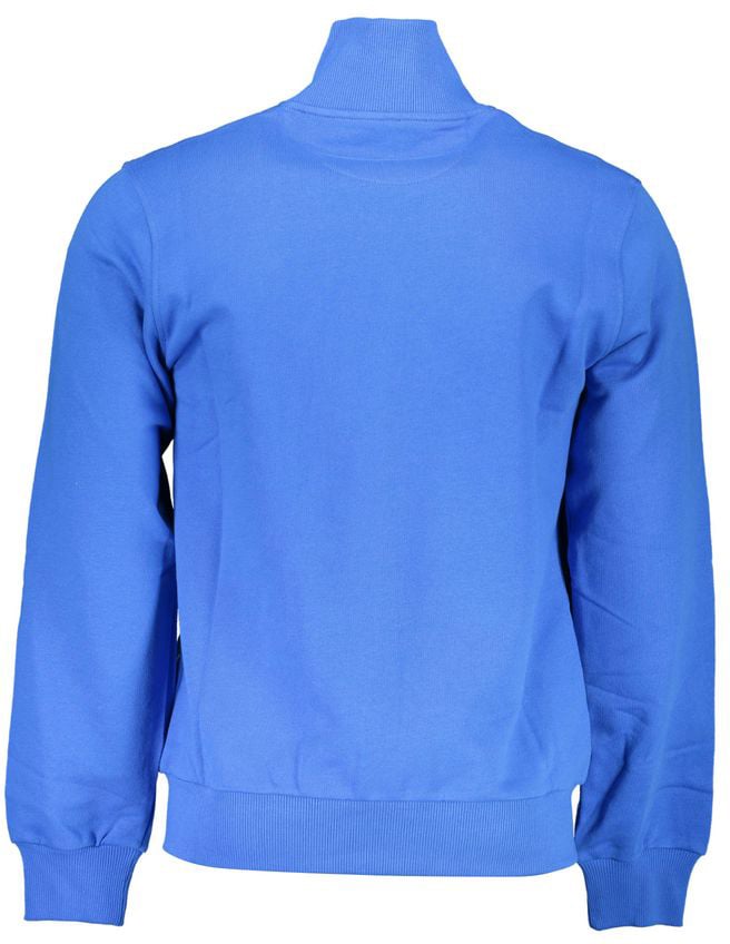 La Martina La Martina Blue Cotton Men's Sweatshirt Blauw