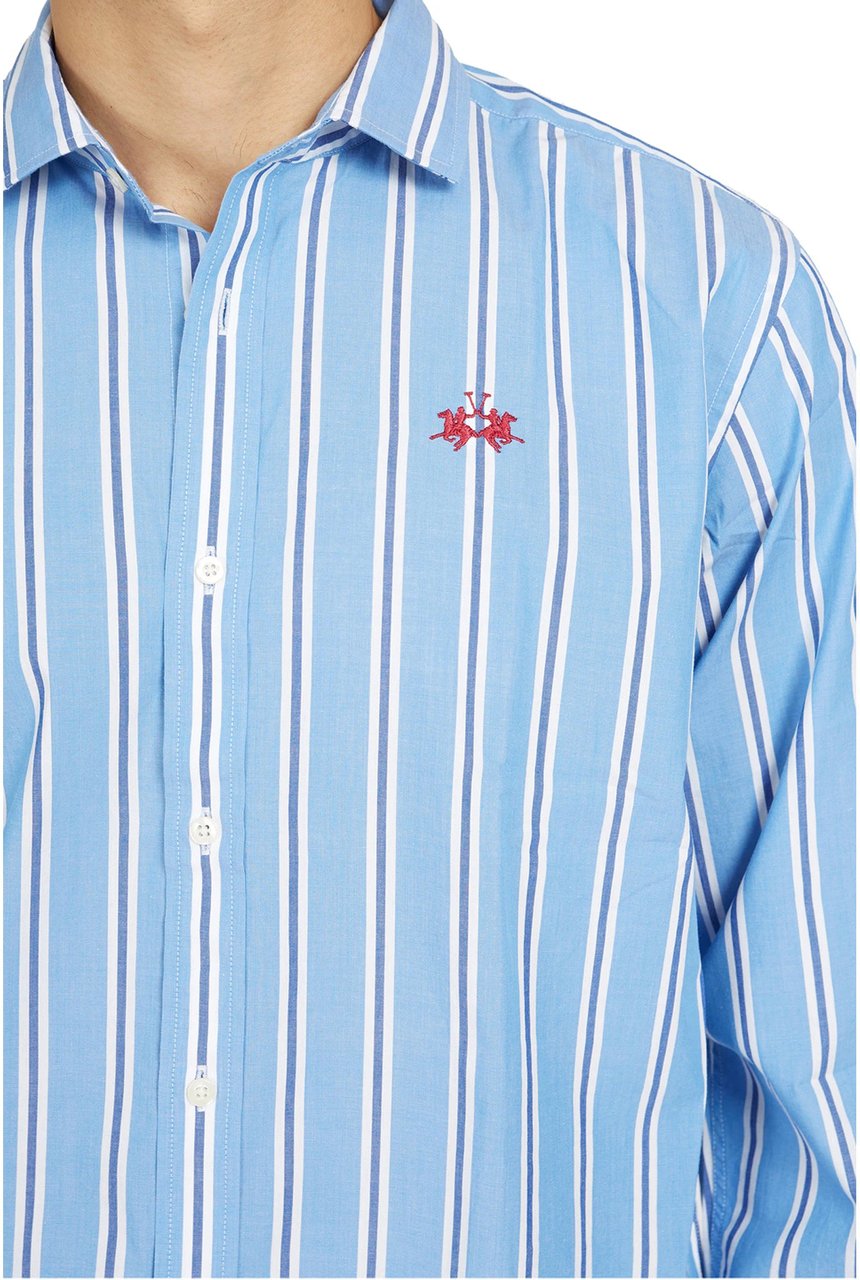 La Martina La Martina Shirts Blue Man Blauw