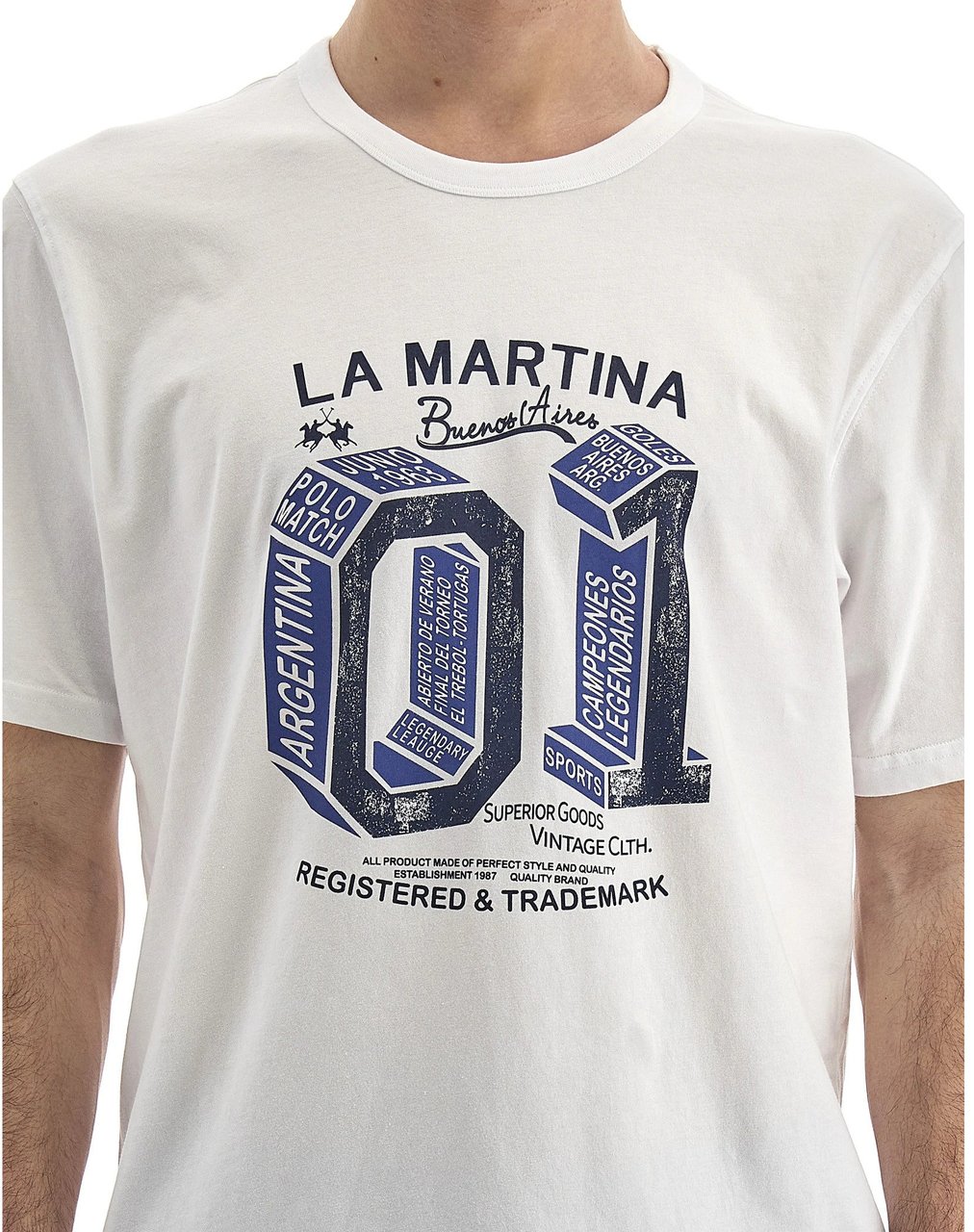 La Martina La Martina T-shirt & Top White Man Dierenprint