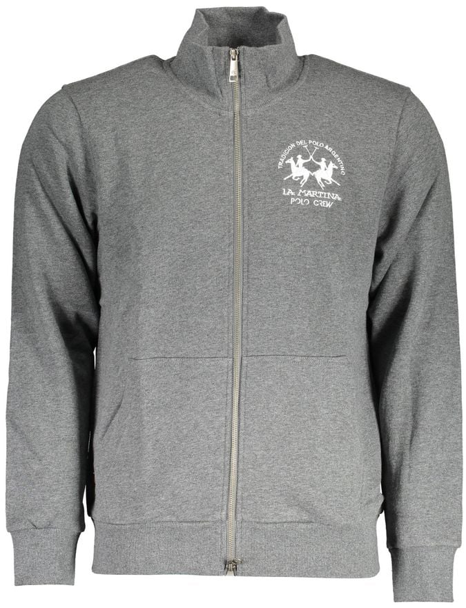 La Martina La Martina Grigio Cotton Mens Sweatshirt Grijs