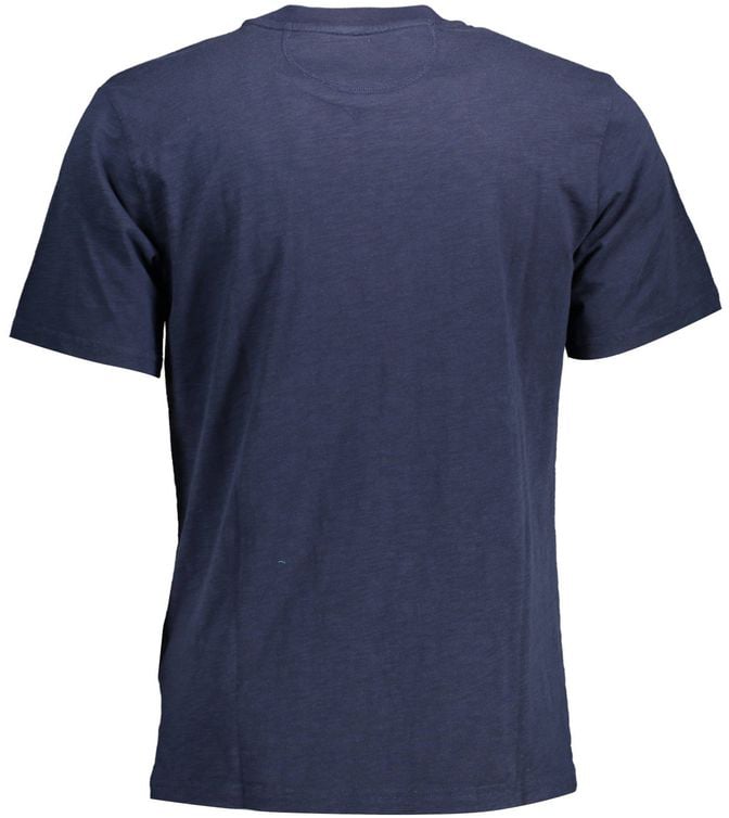 La Martina Blue Cotton Men's T-Shirt Blauw
