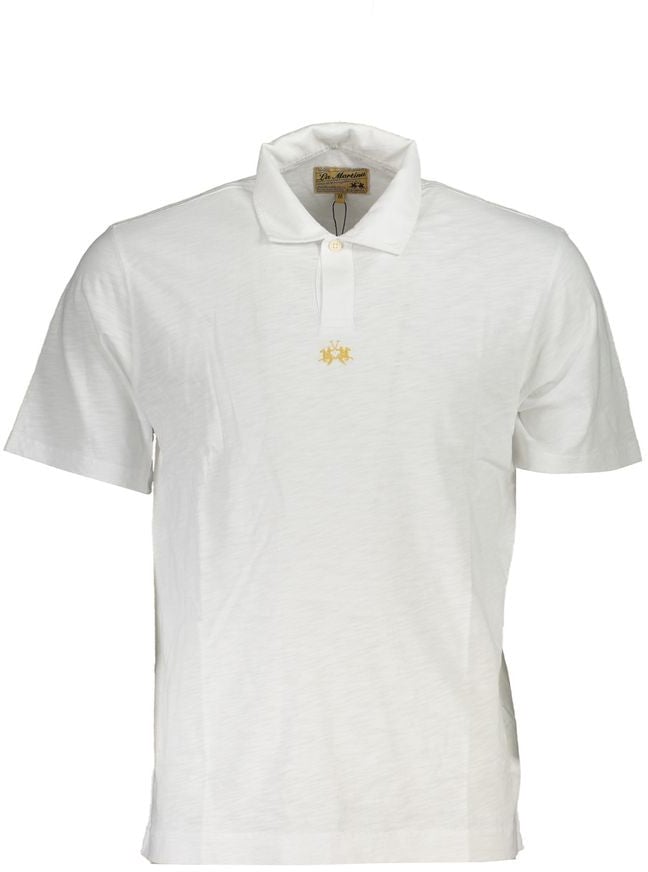La Martina White Cotton Men's Polo Shirt Wit