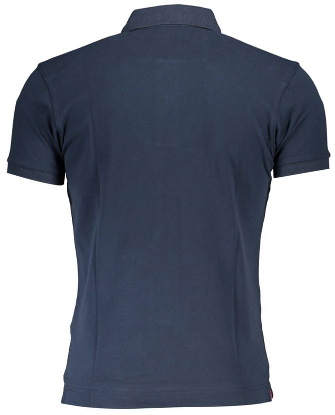La Martina Blue Cotton Men's Polo Shirt Blauw
