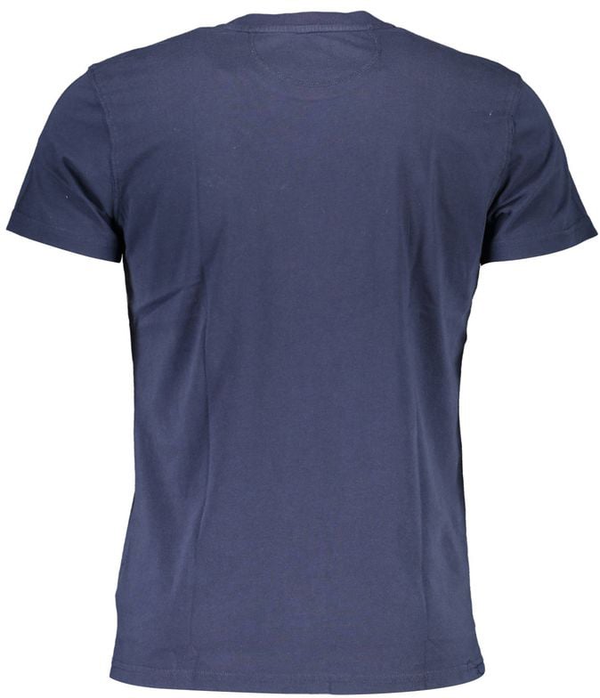 La Martina La Martina Blue Cotton Men T-Shirt Blauw
