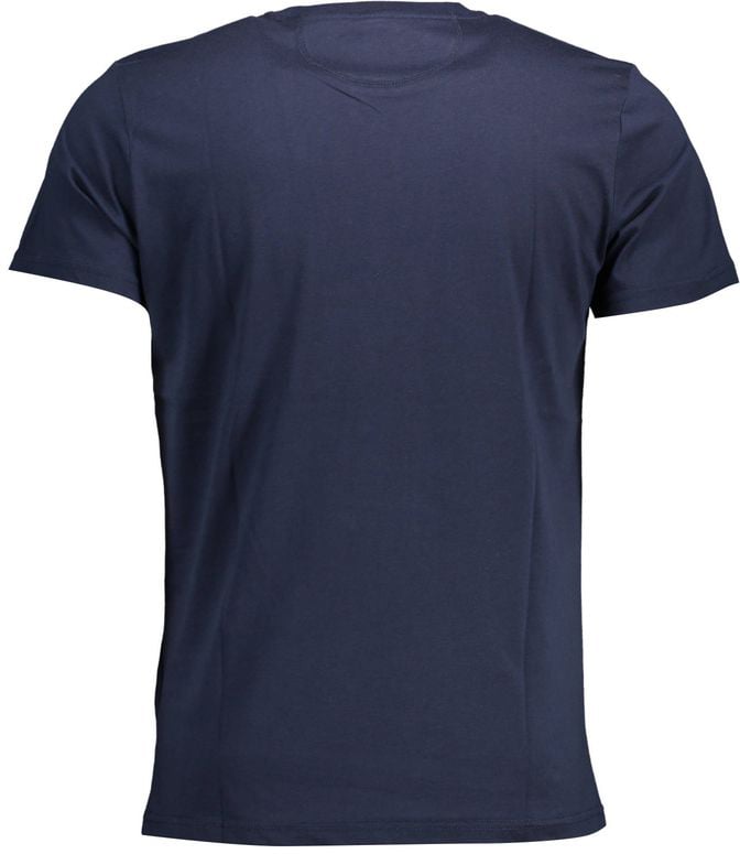La Martina Chic Crew Neck Cotton Tee in Blue Blauw