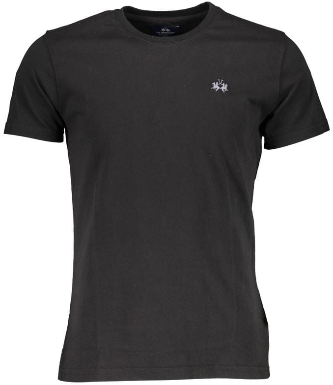 La Martina Black Cotton Men's T-Shirt Zwart