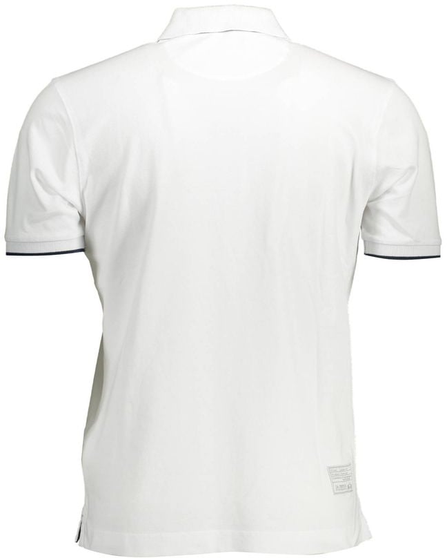 La Martina White Cotton Men Polo Shirt Wit
