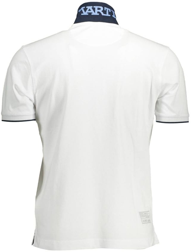 La Martina White Cotton Men Polo Shirt Wit