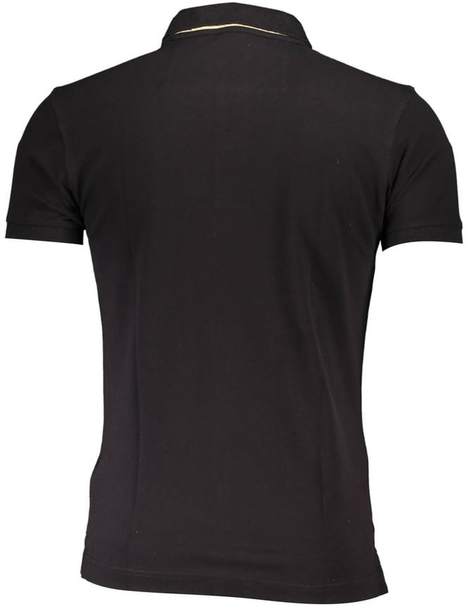 La Martina Black Cotton Men's Polo Shirt Zwart