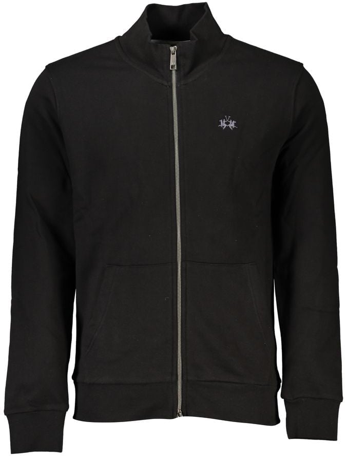 La Martina La Martina Black Cotton Men Sweatshirt Zwart