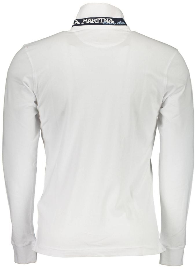 La Martina Elegant Slim Fit Polo with Embroidery Details Wit
