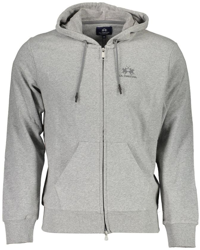La Martina Grigio Cotton Mens Sweatshirt Grijs