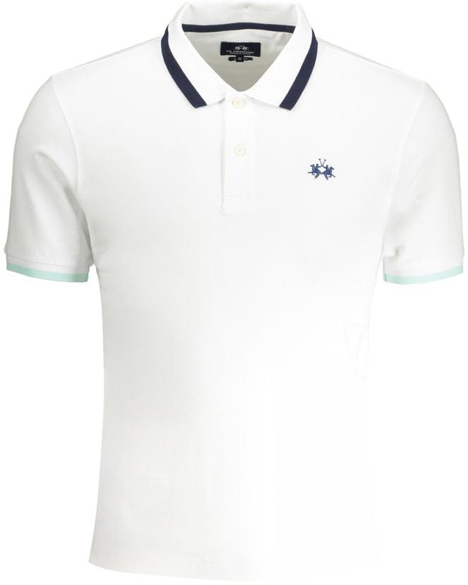 La Martina White Cotton Men's Polo Shirt Wit