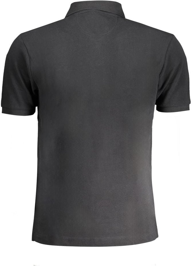 La Martina Black Cotton Men's Polo Shirt Zwart