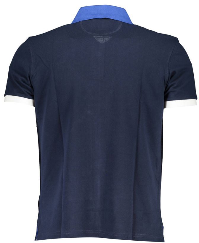 La Martina Blue Cotton Men's Polo Shirt Blauw