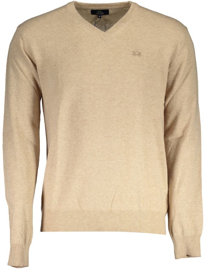 La Martina Beige Lyocell Men's Sweater Beige