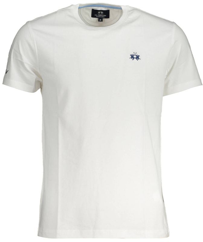 La Martina Bianco Cotton Men T-Shirt Wit