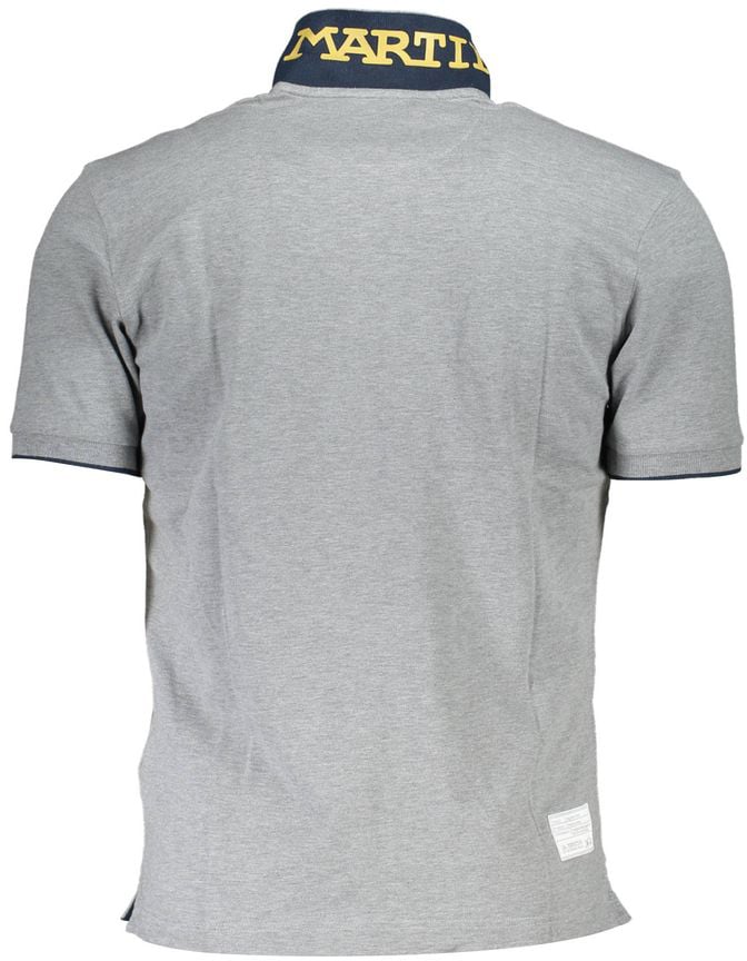 La Martina Grigio Cotton Men Polo Grijs