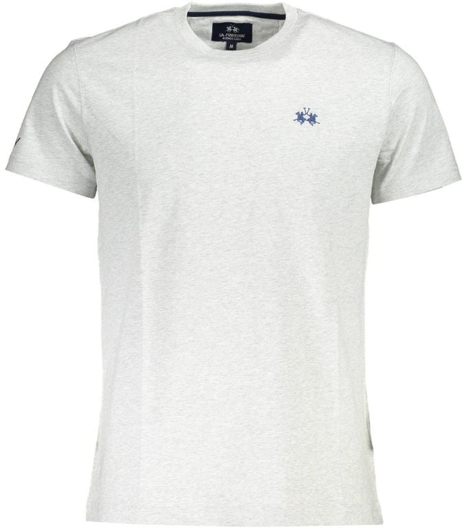 La Martina Grigio Cotton Men T-Shirt Grijs